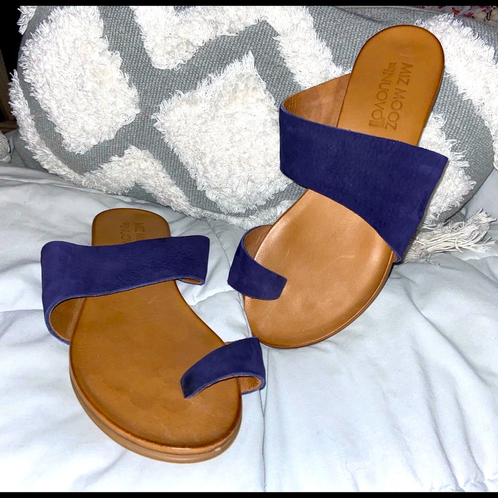 Miz Mooz sandals, navy flats, size 40